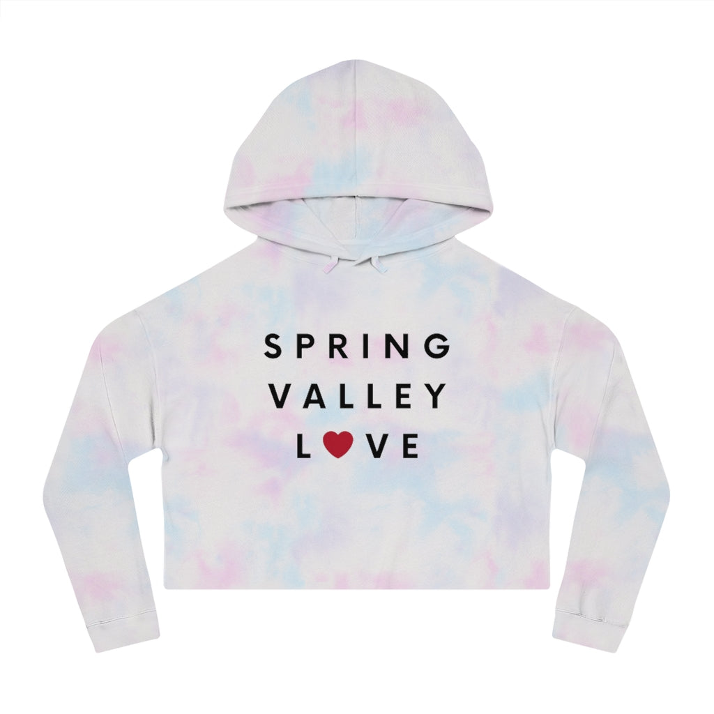 Spring Valley Love Cropped Hoodie, Women's Hooded Sweatshirt