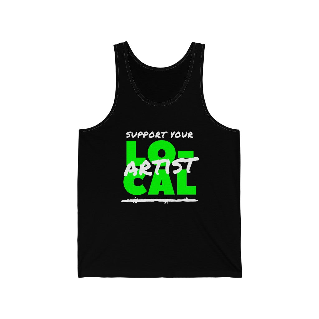 Support Your Local Artist Tank-Top (Lime Green)