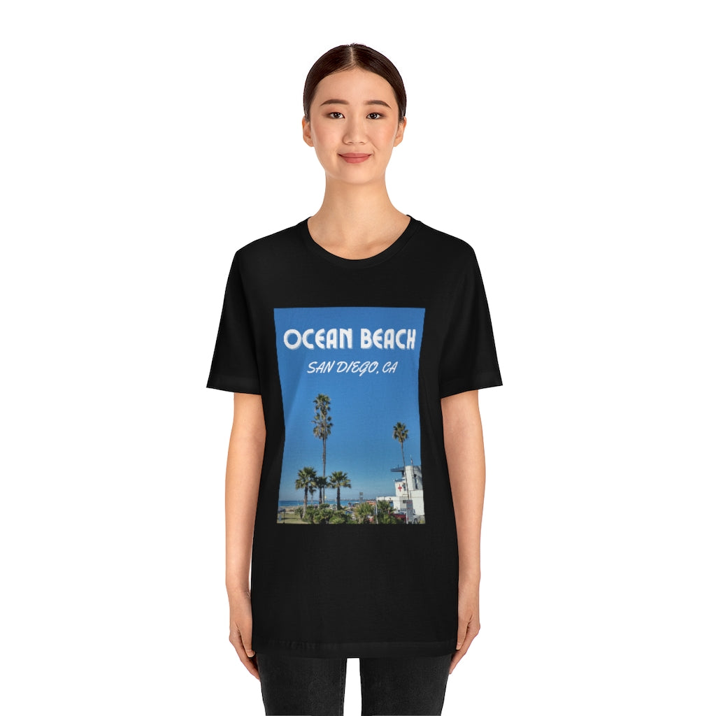 Ocean Beach T-shirt, San Diego CA Unisex Jersey Tee