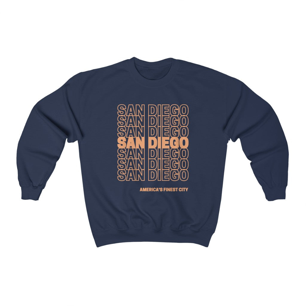 San Diego "Thank You" Sweatshirt (Orange)