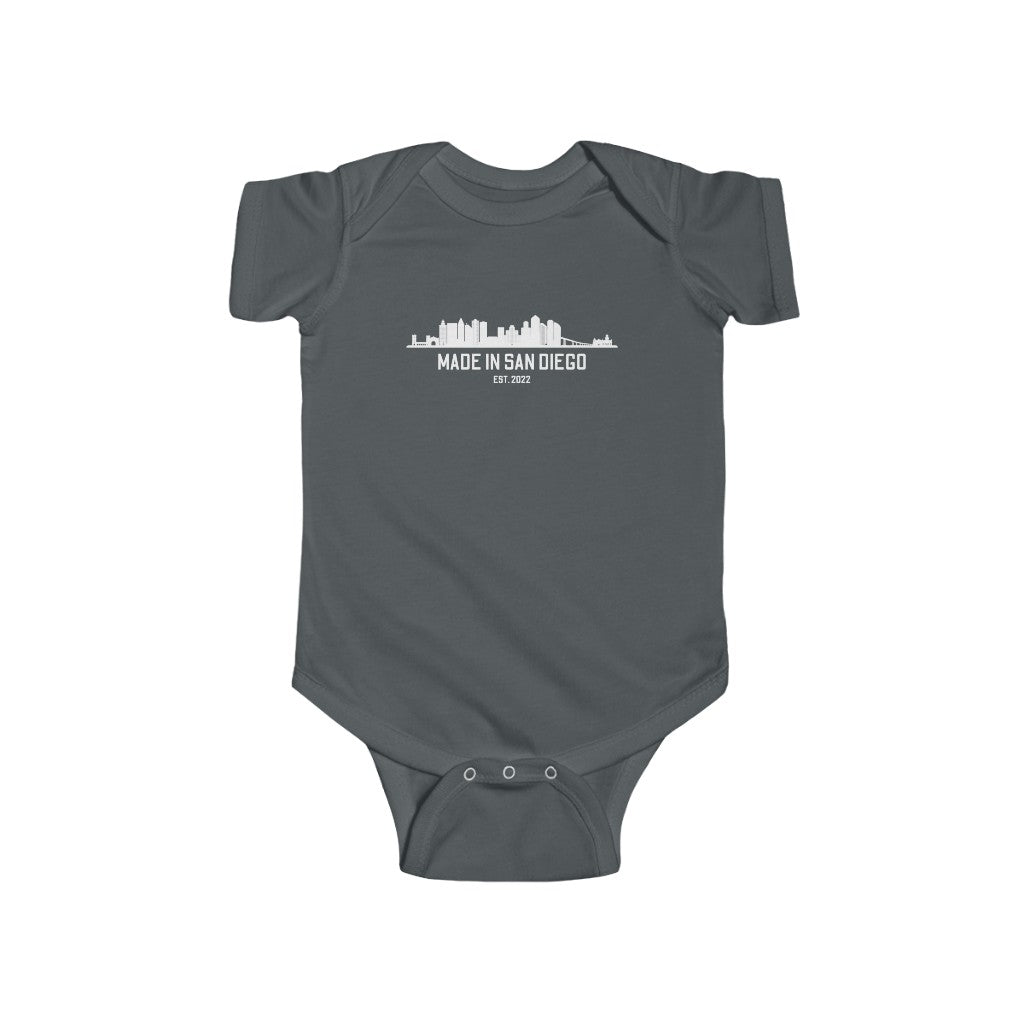 Made in San Diego Est. 2022 Baby Onesie (White)