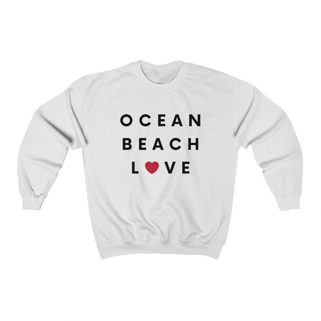 Ocean Beach Love Sweatshirt, San Diego Neighborhood Sweater (Unisex) (Multiple Colors Avail)