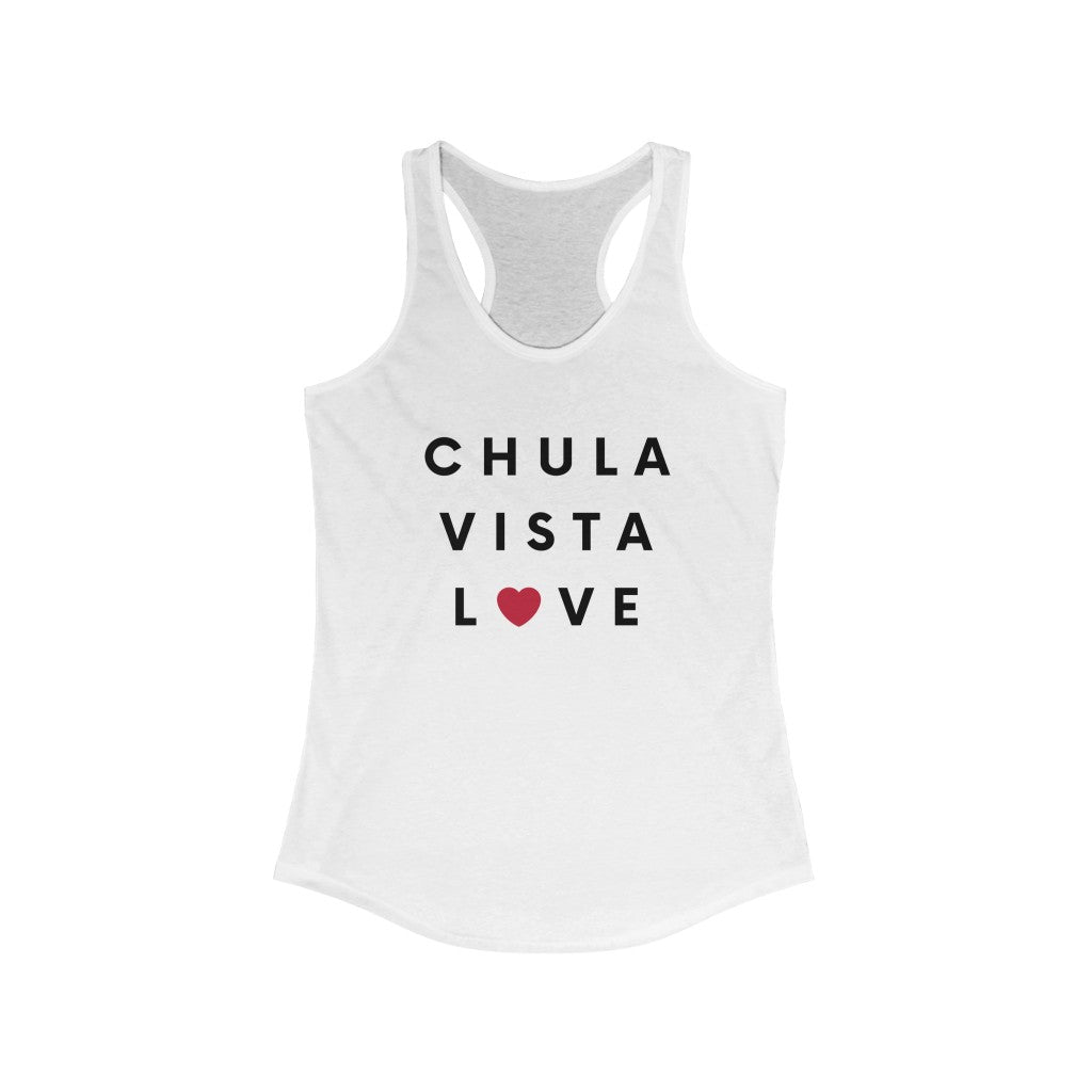 Chula Vista Love Women's Racerback Tank Top, Sleeveless T-Shirt