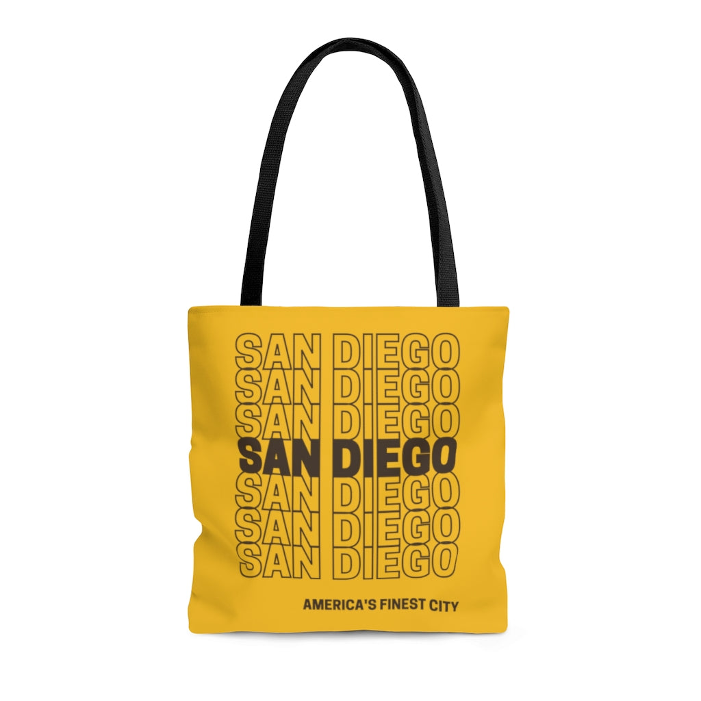 San Diego Gold and Brown Tote Bag