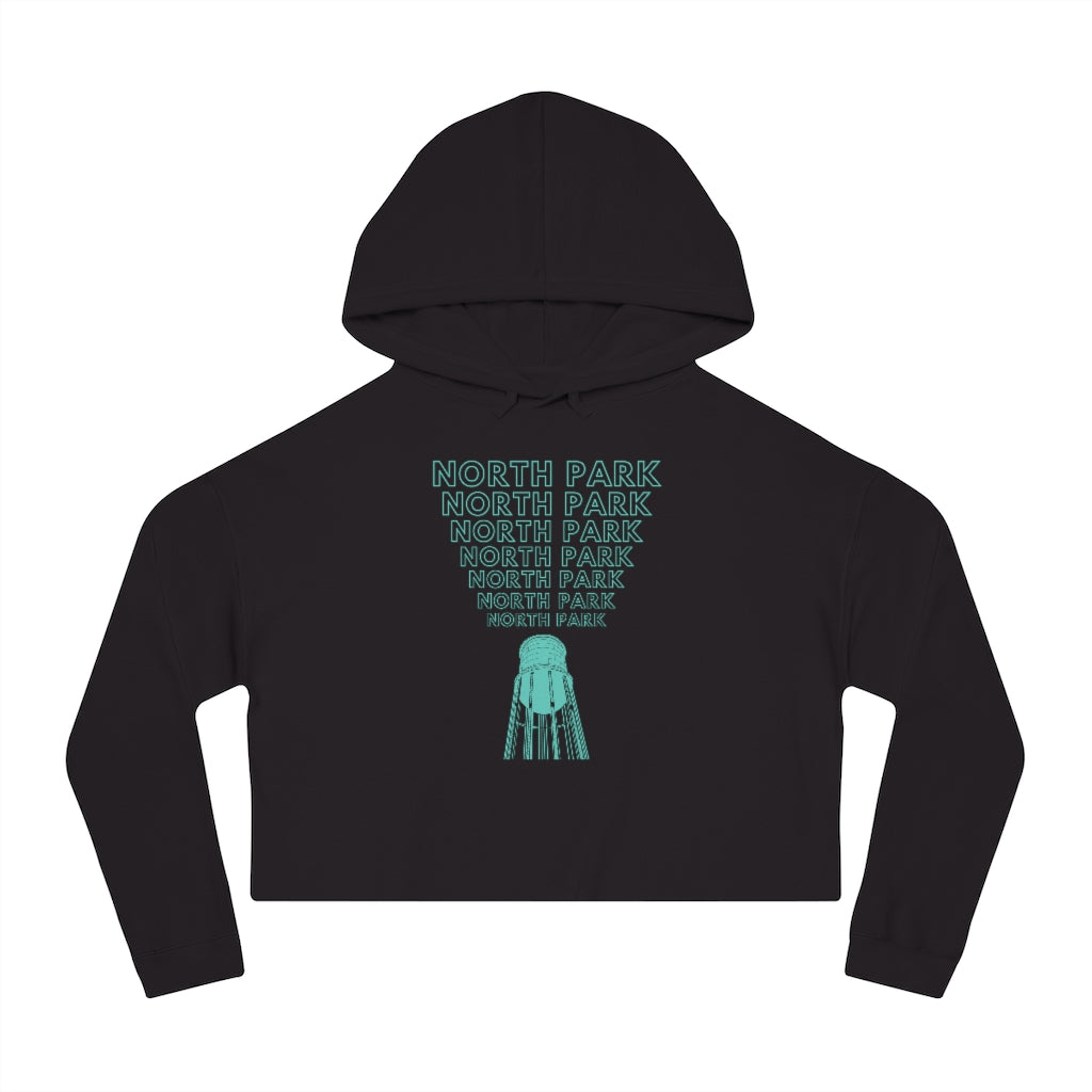 "Yell North Park" Water Tower Cropped Hoodie