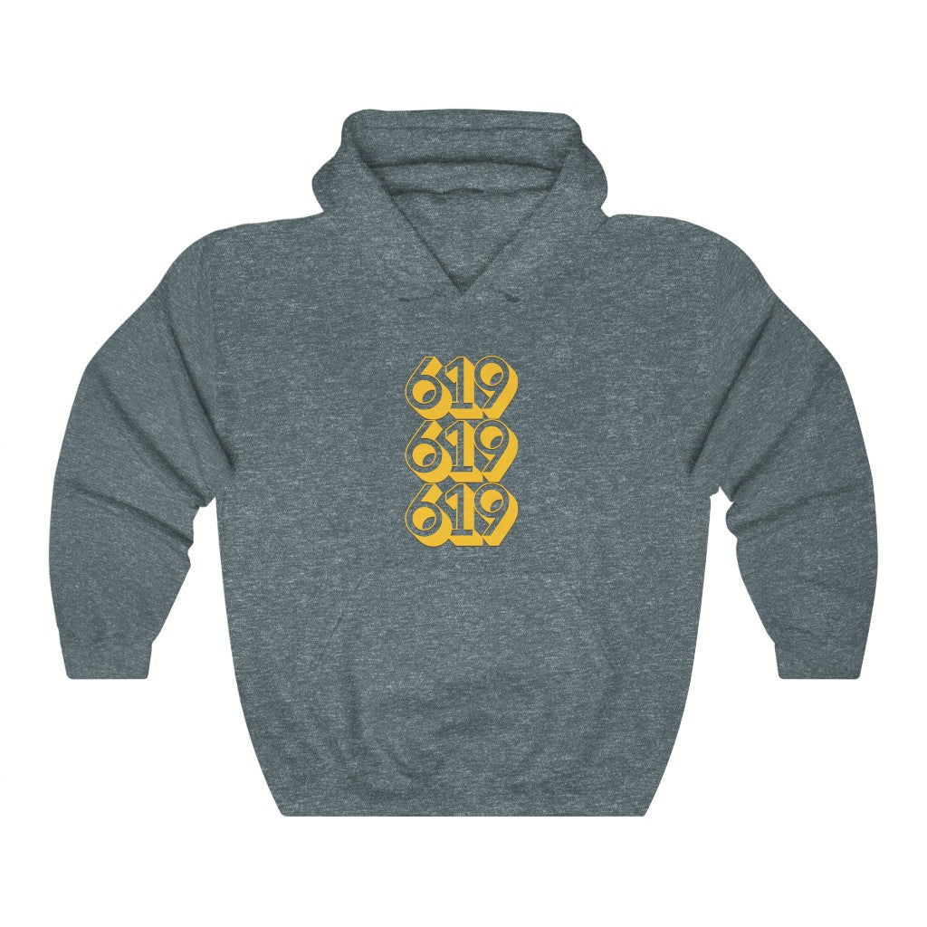 619 Hoodie | San Diego Brown and Gold Sweatshirt