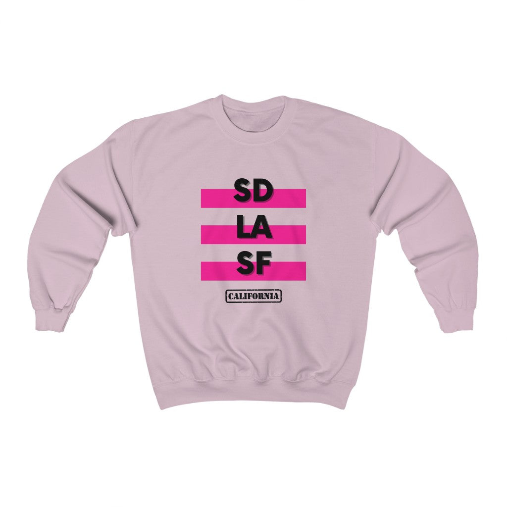 SD LA SF California Sweatshirt (Pink)