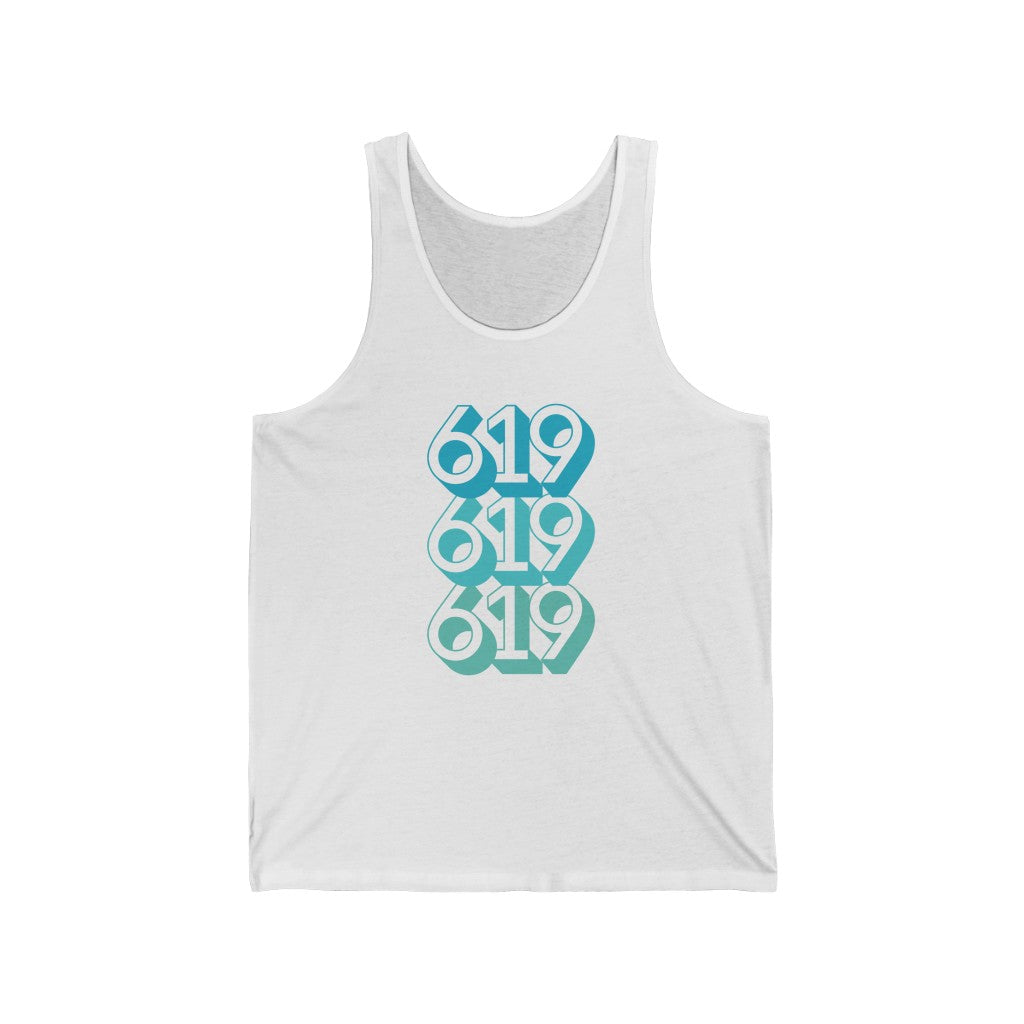 619 Tank | Teal San Diego Area Code Sleeveless T-Shirt