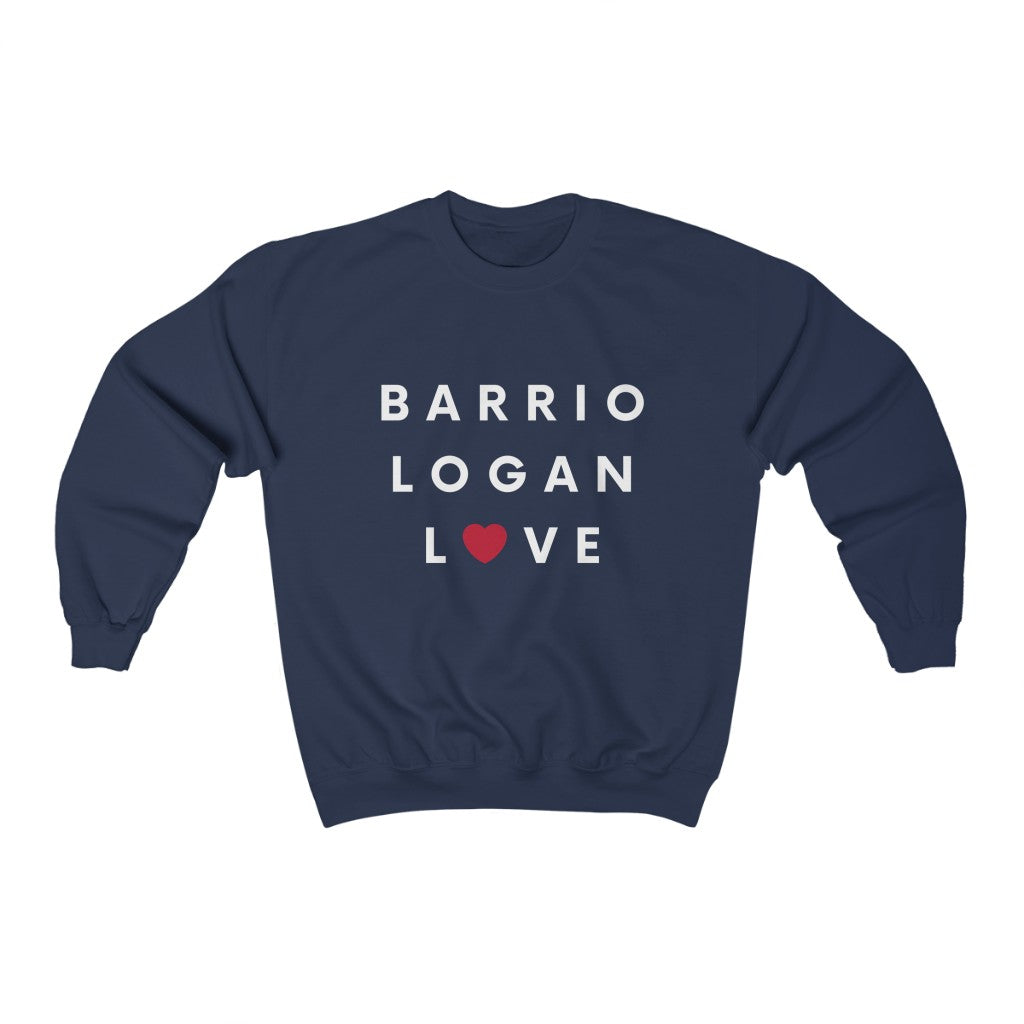 Barrio Logan Love Crewneck Sweatshirt (Red Heart) (Unisex)