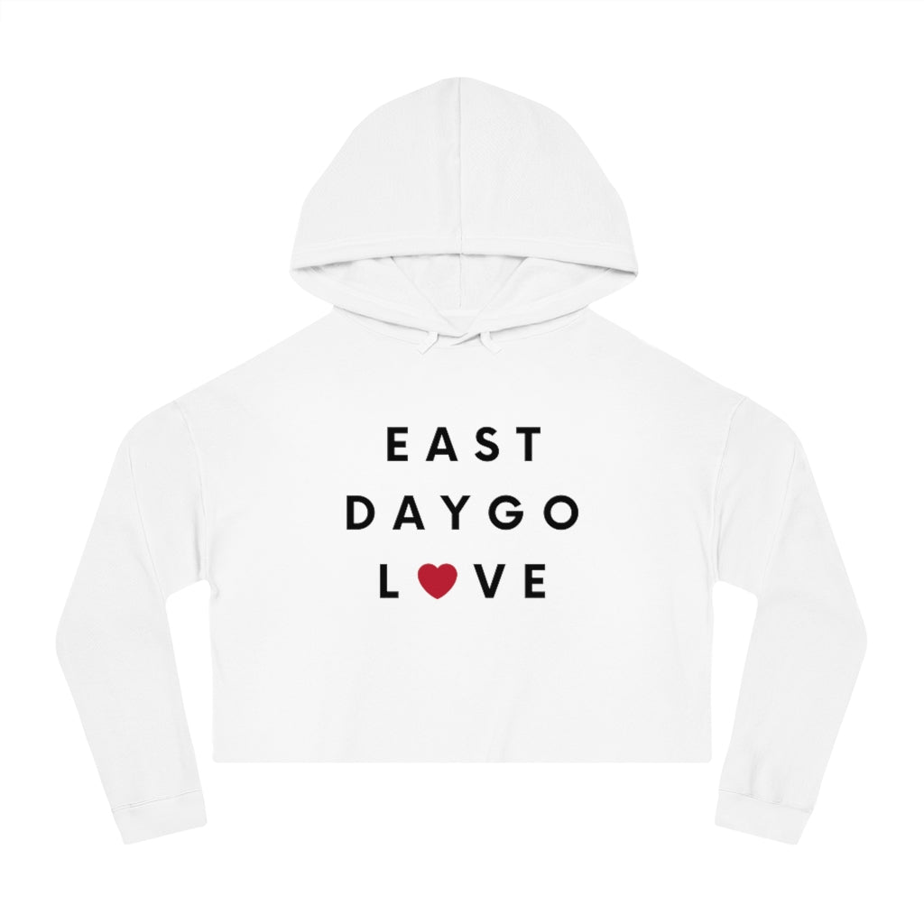 East Daygo Love Cropped Hoodie, Women's Hooded Sweatshirt