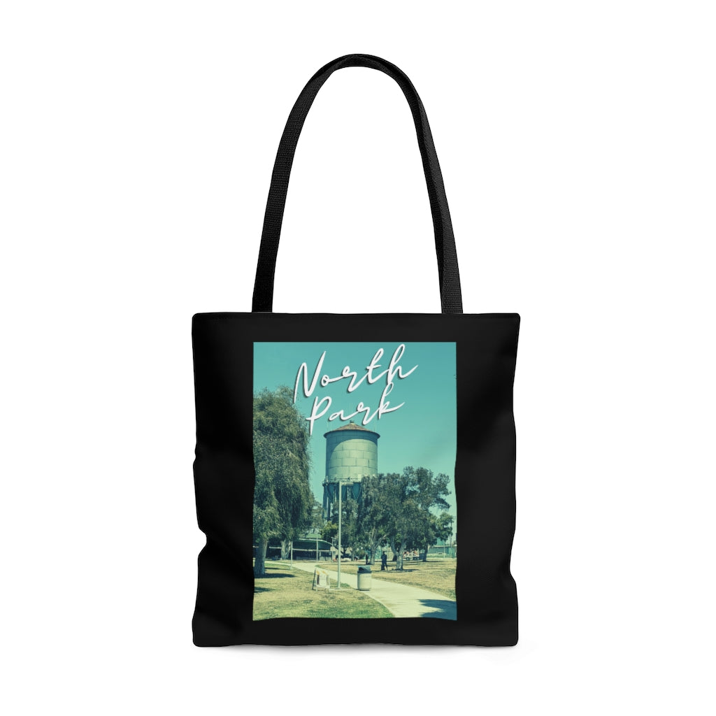 North Park Water Tower Tote Bag (Black)