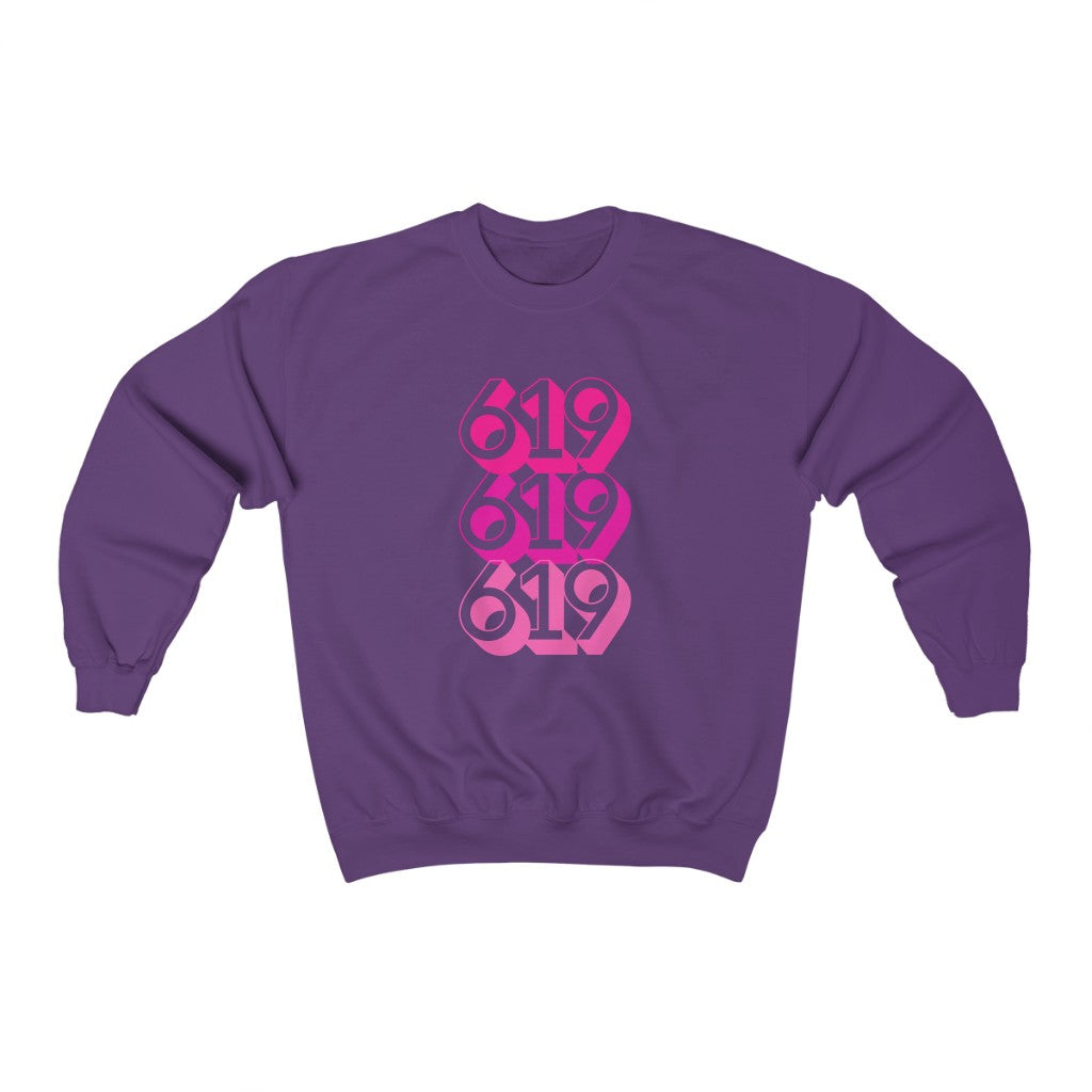 619 Sweatshirt | Pink San Diego Area Code Sweater