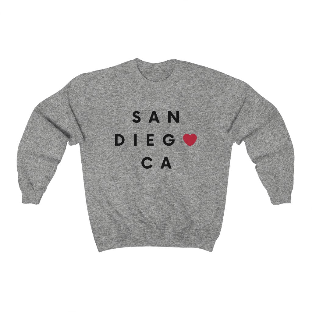 San Diego CA Sweatshirt, SD Sweater (Unisex) (Multiple Colors Avail)