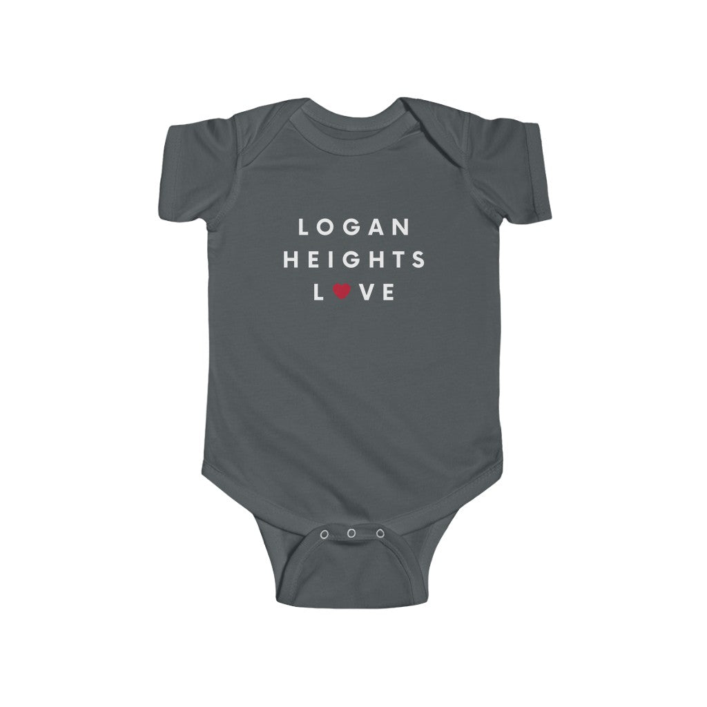 Logan Heights Love Baby Onesie, San Diego Infant Bodysuit