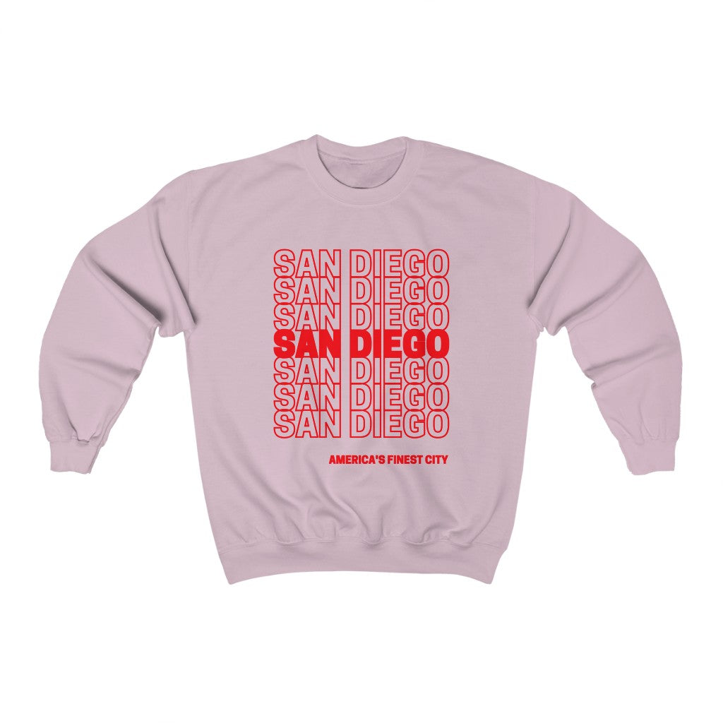 San Diego "Thank You" Sweatshirt (Red)