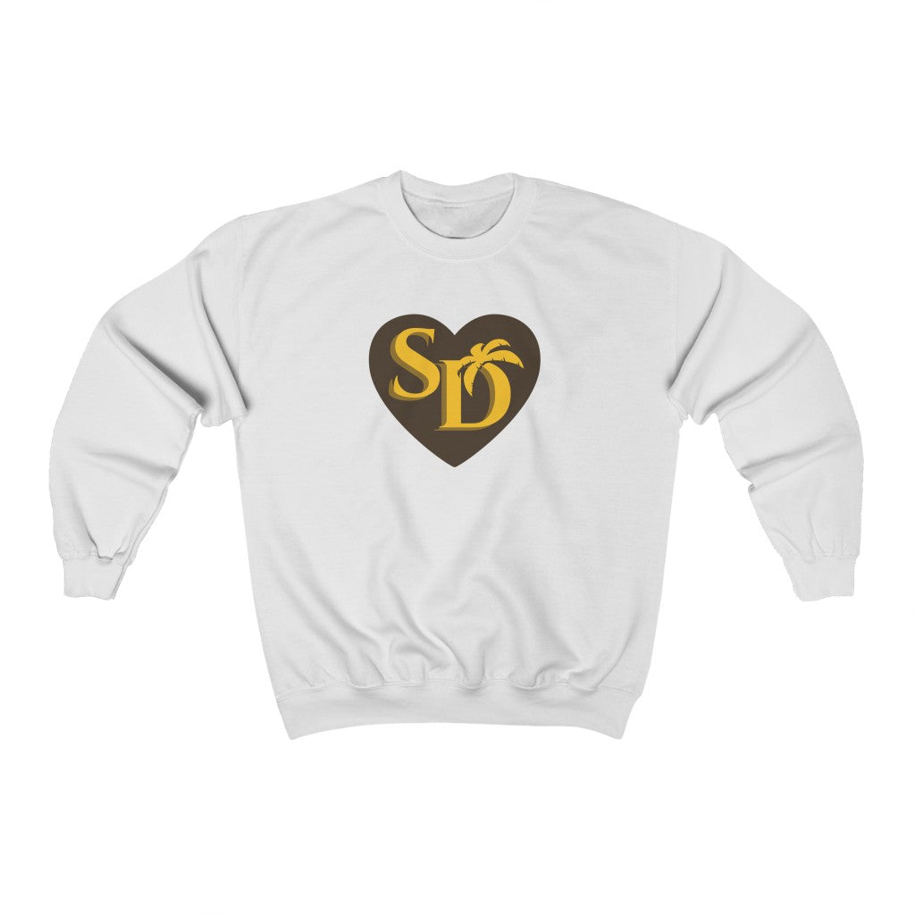 I Heart SD Brown and Gold Sweatshirt