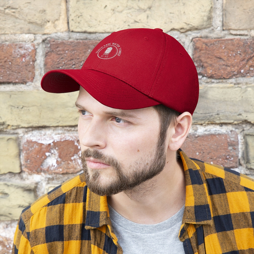 North Park Water Tower Est. Twill Hat, Dad Cap (Unisex)