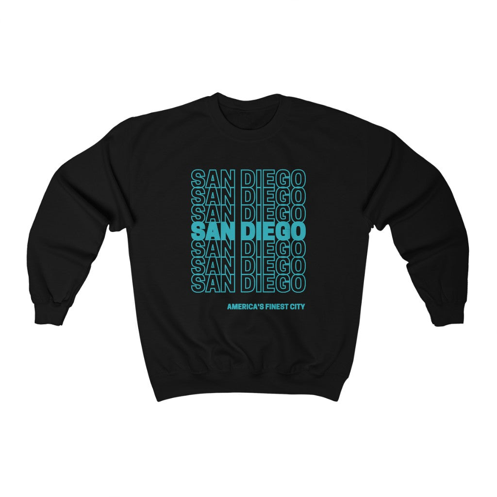 San Diego "Thank You" Sweatshirt (Teal)