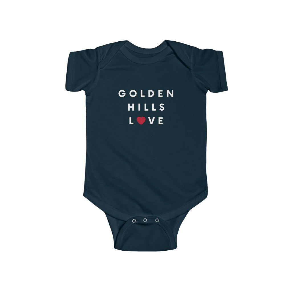 Golden Hills Love Baby Onesie