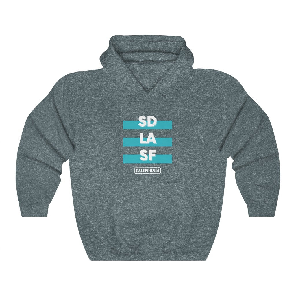 SD LA SF California Hoodie (Teal)