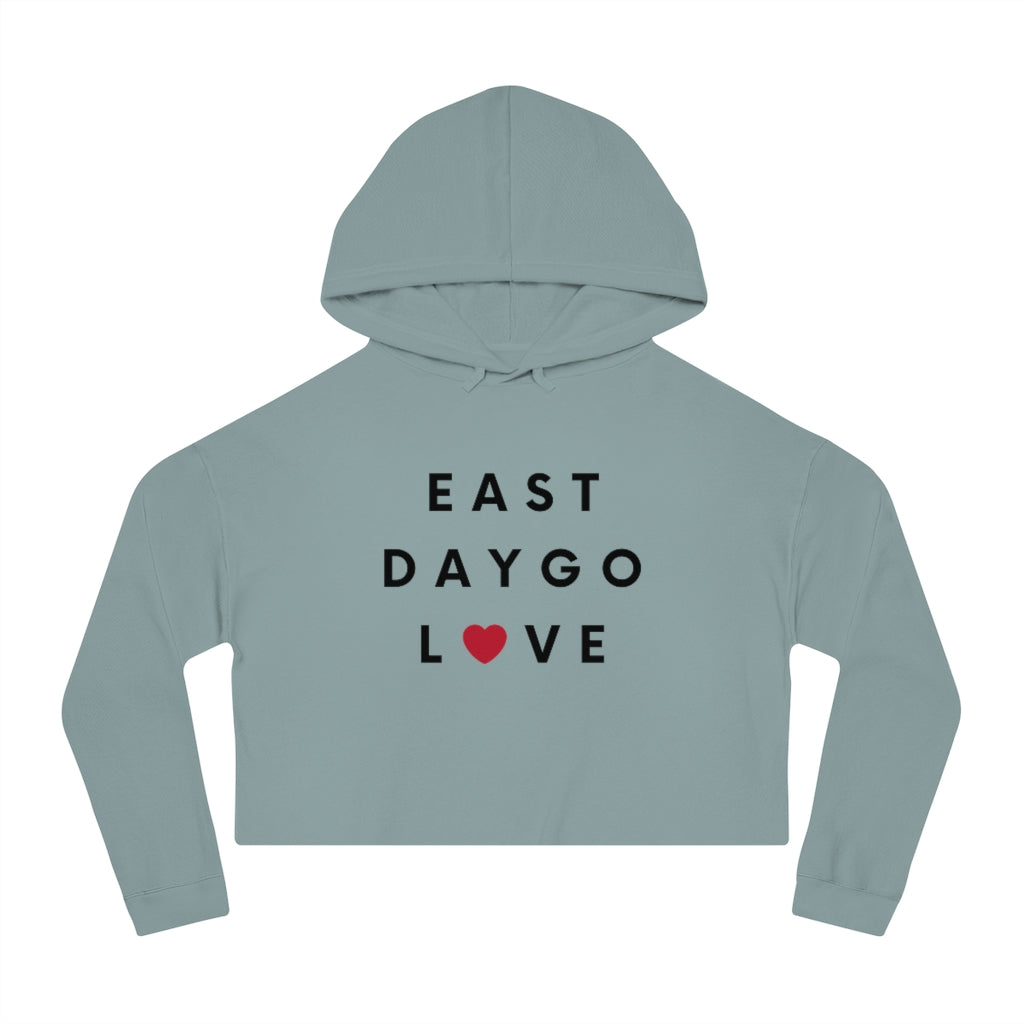 East Daygo Love Cropped Hoodie, Women's Hooded Sweatshirt