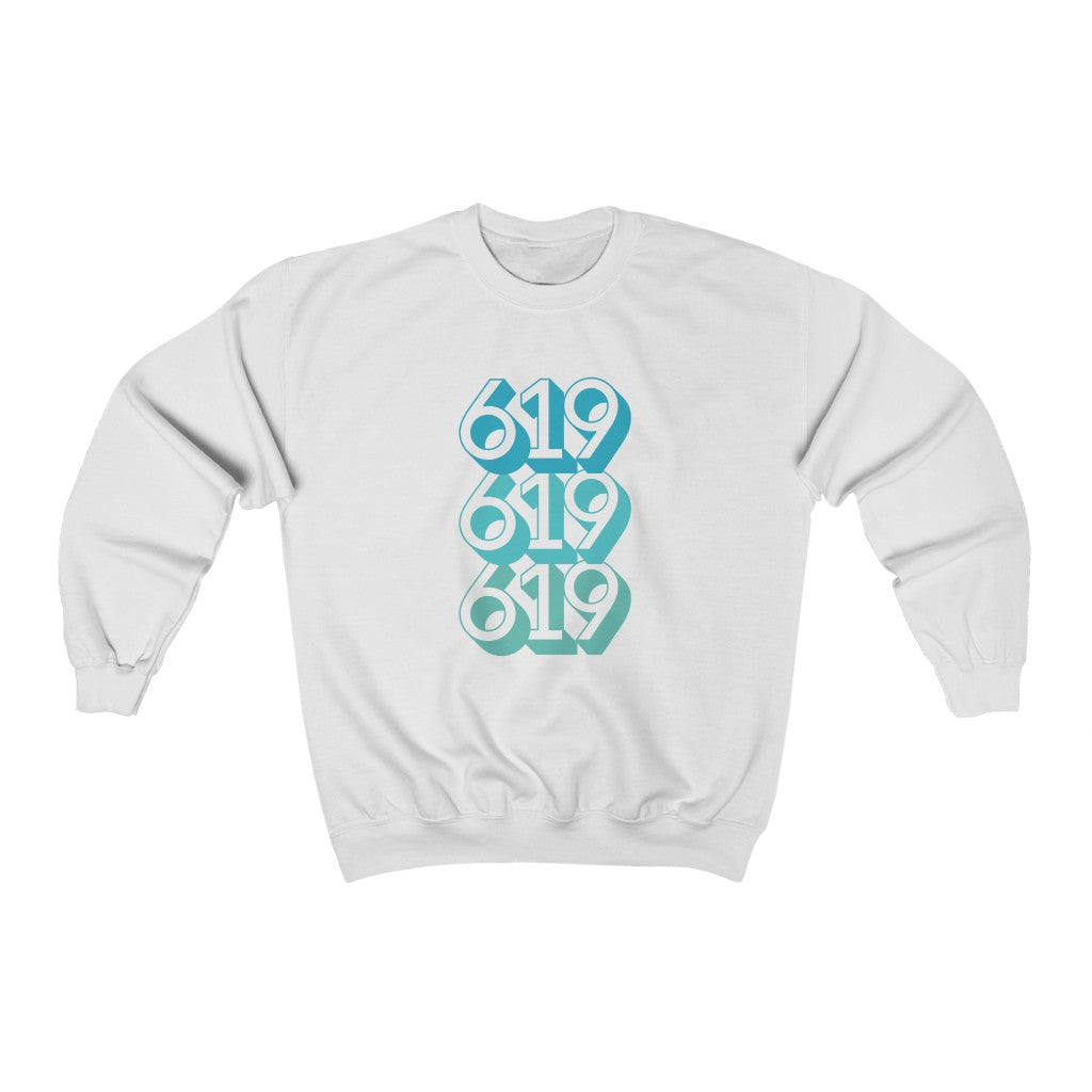 619 Sweatshirt | Teal San Diego Area Code Sweater