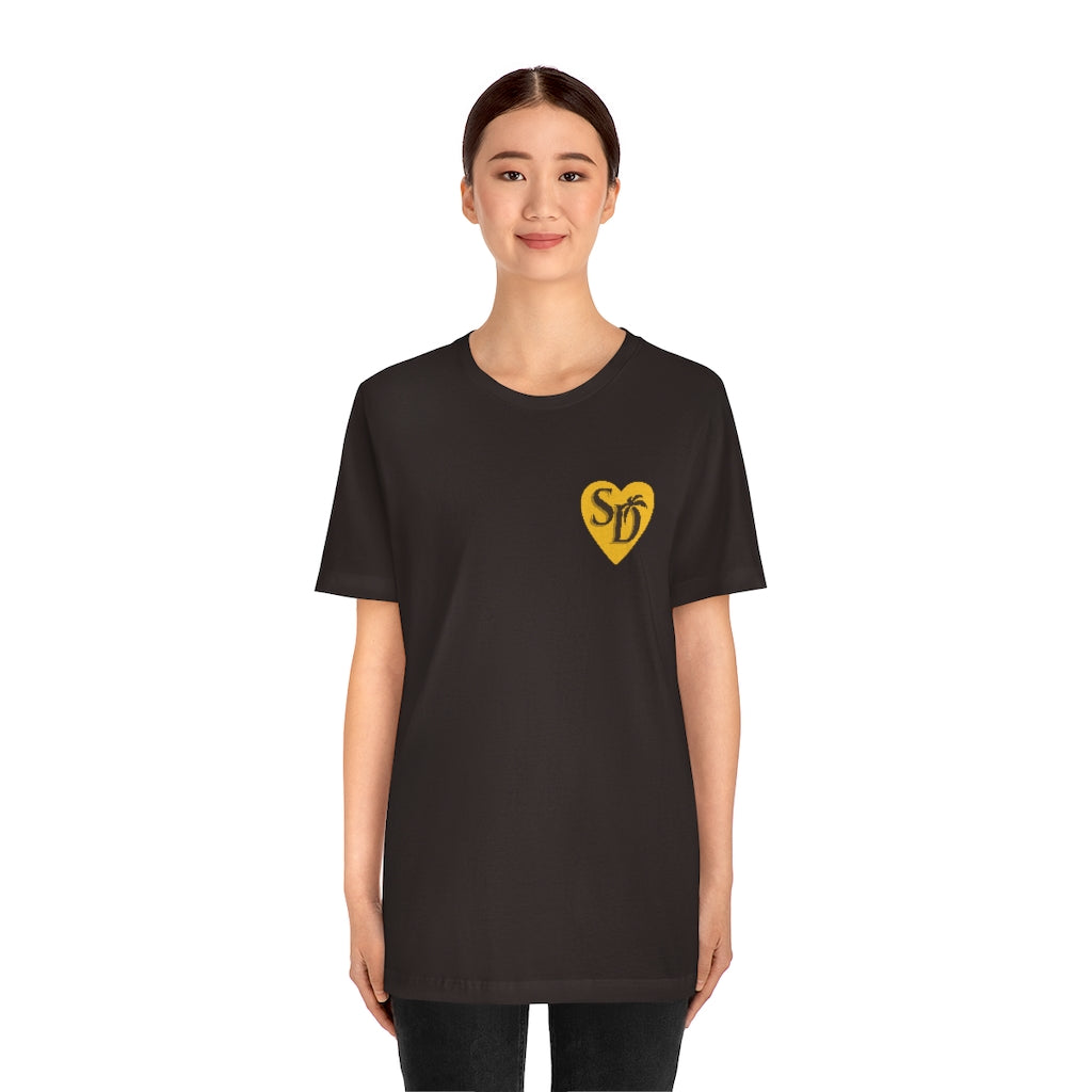 I Heart SD Brown and Gold "Mock Pocket" T-shirt