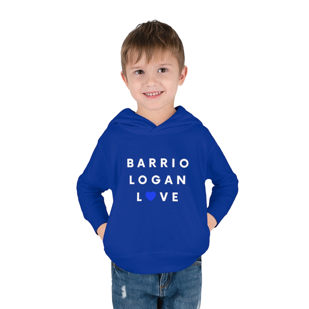 Barrio Logan Love Toddler Hoodie, Kid's Pullover Fleece Hooded Sweater (Blue Heart)