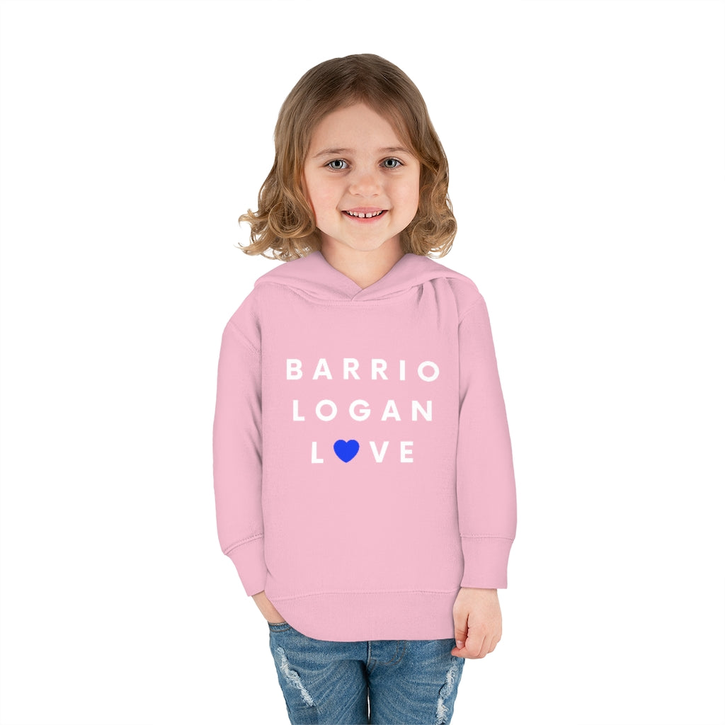 Barrio Logan Love Toddler Hoodie, Kid's Pullover Fleece Hooded Sweater (Blue Heart)