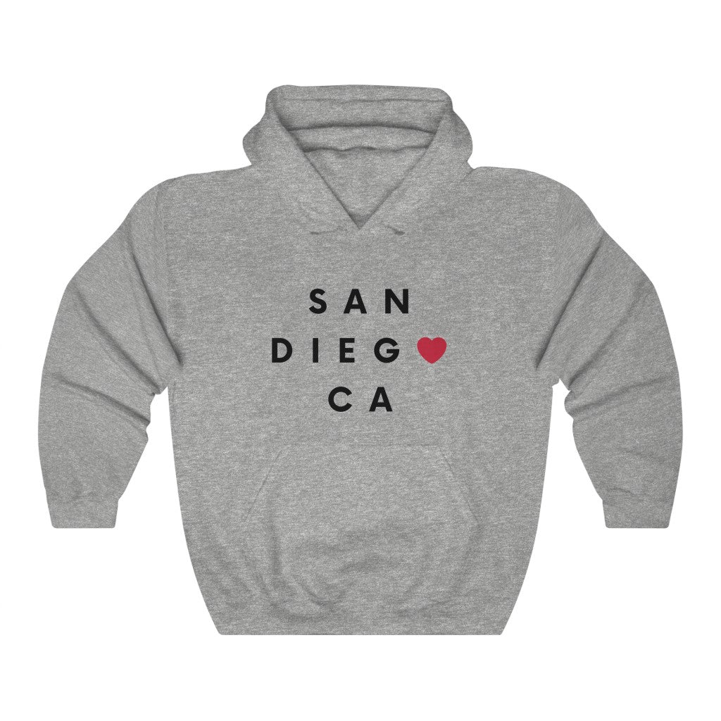 San Diego CA Hoodie, SD Hooded Sweatshirt (Unisex) (Multiple Colors Avail)