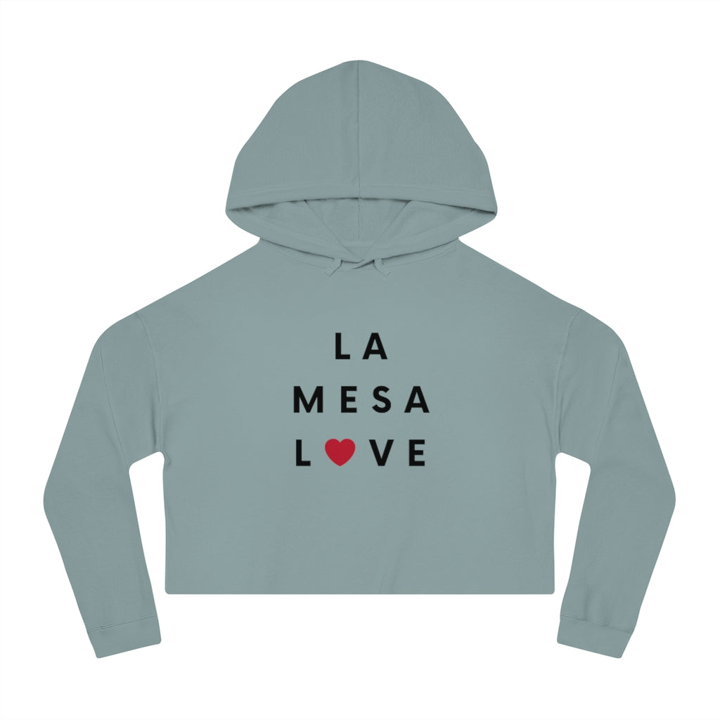 La Mesa Love Cropped Hoodie, Women's Hooded Sweatshirt