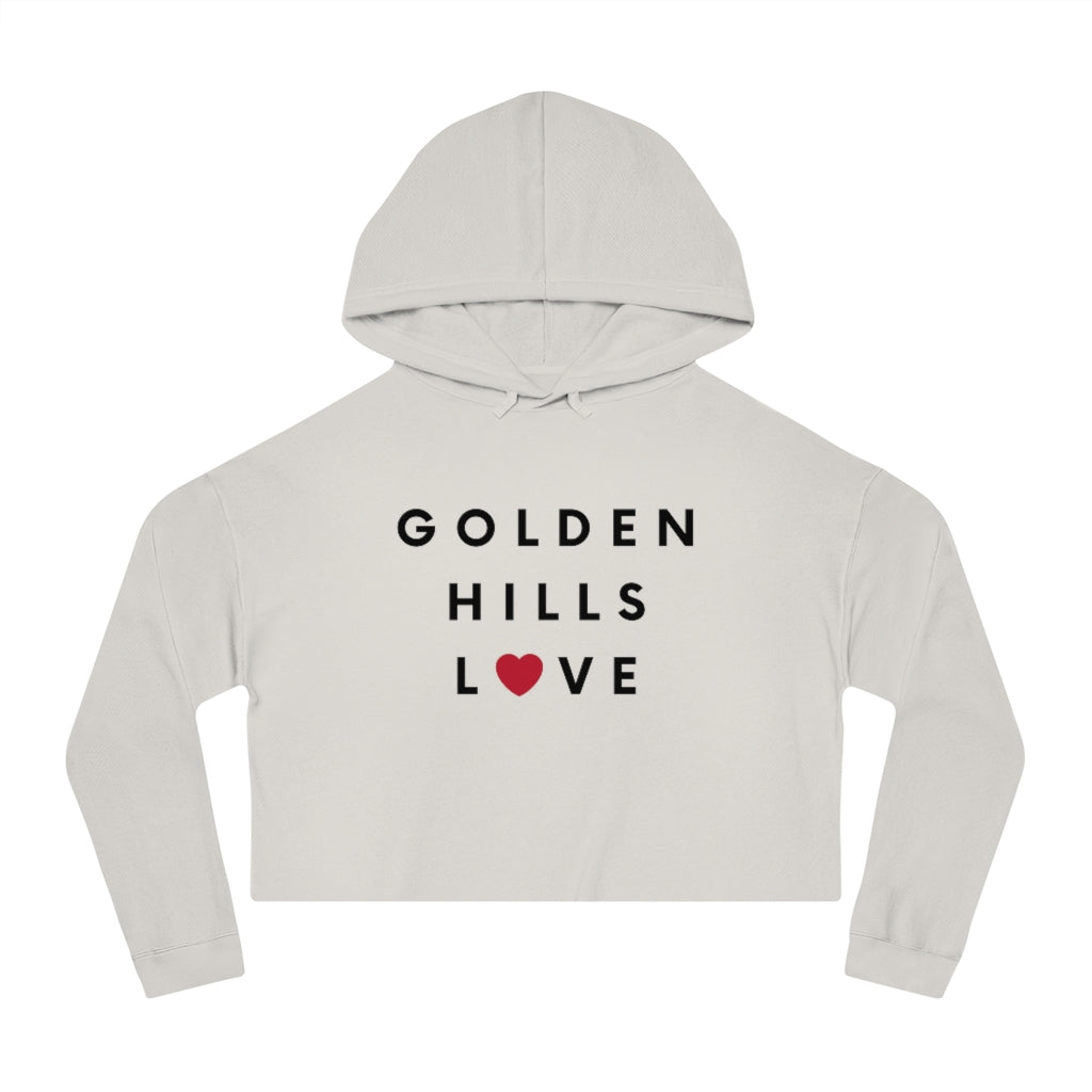 Golden Hills Love Cropped Top Women's Hoodie