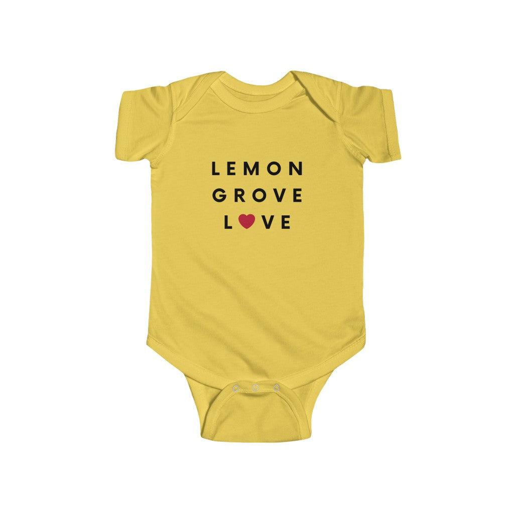 Lemon Grove Love Baby Onesie, San Diego Area Infant Bodysuit