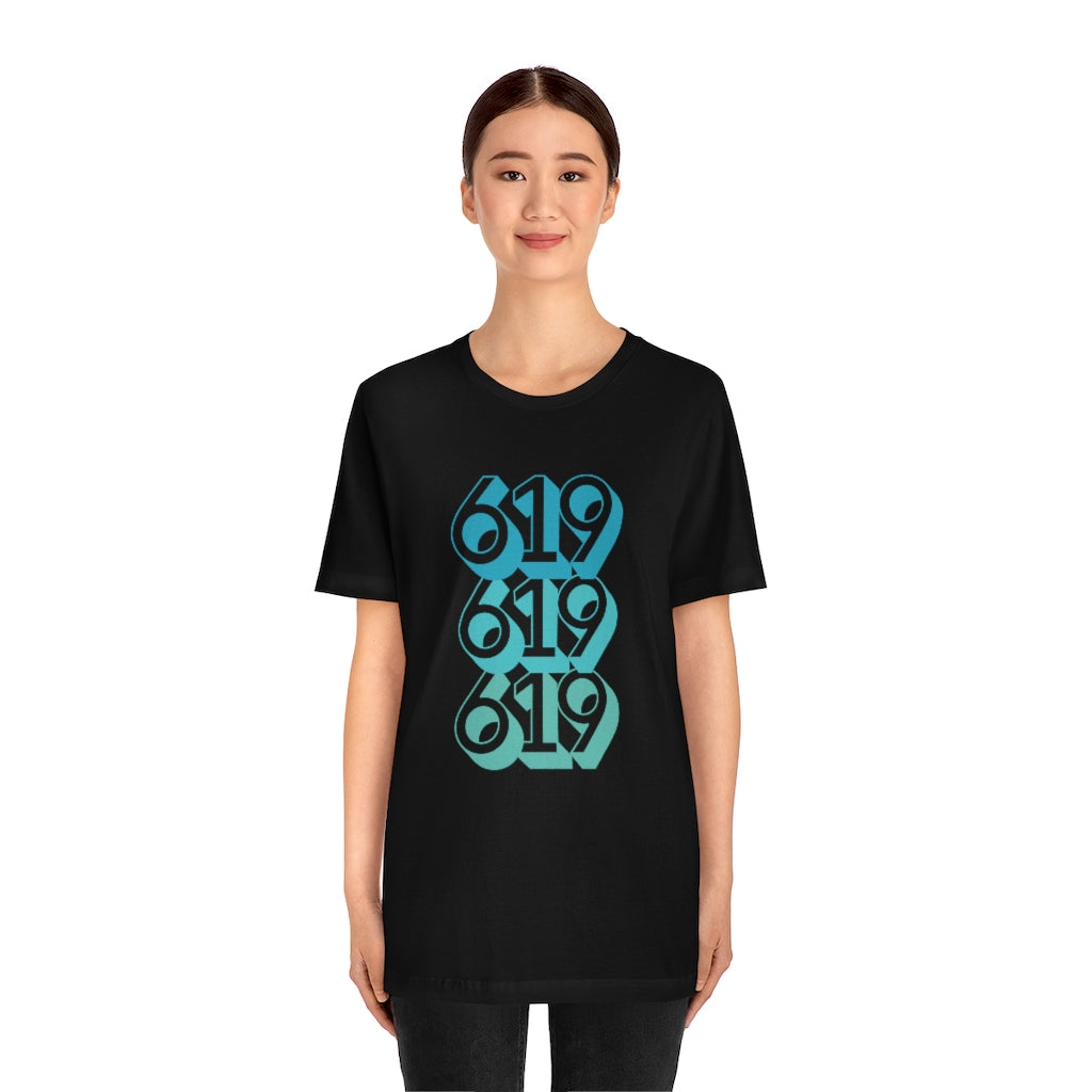 619 Tee | Teal San Diego Area Code T-Shirt