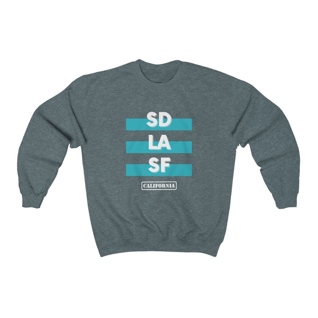 SD LA SF California Sweatshirt (Teal)