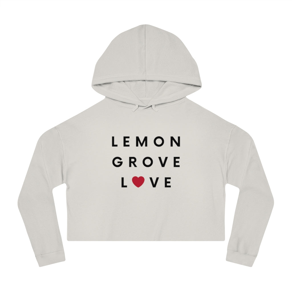 Lemon Grove Love Cropped Hoodie, Women's Hooded Sweatshirt