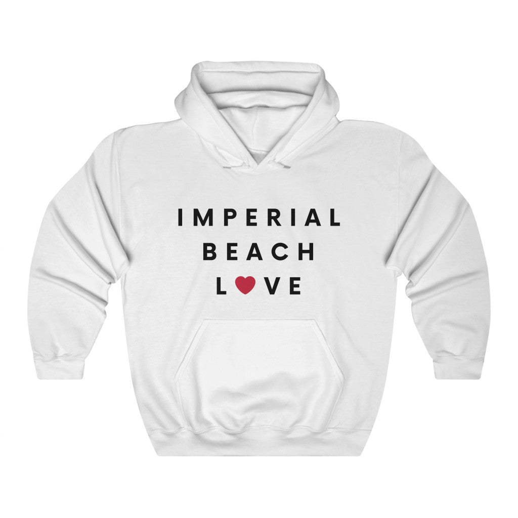 Imperial Beach Love Hoodie, IB San Diego County Hooded Sweatshirt (Unisex) (Multiple Colors Avail)