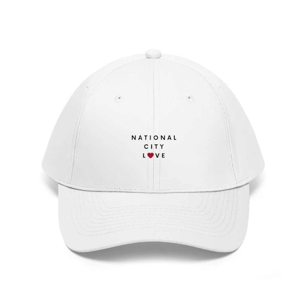 National City Love Twill Hat, San Diego County Neighborhood Cap (Unisex) (Multiple Colors Avail)