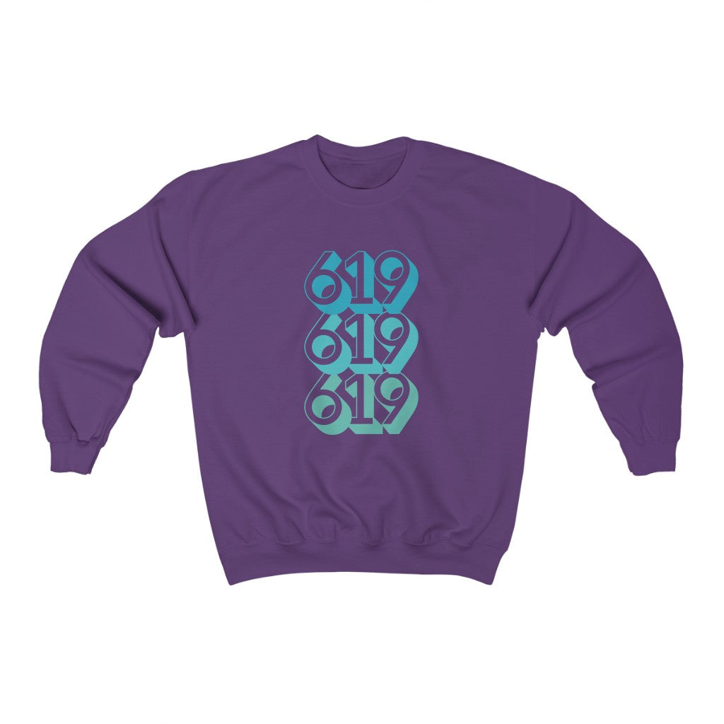 619 Sweatshirt | Teal San Diego Area Code Sweater