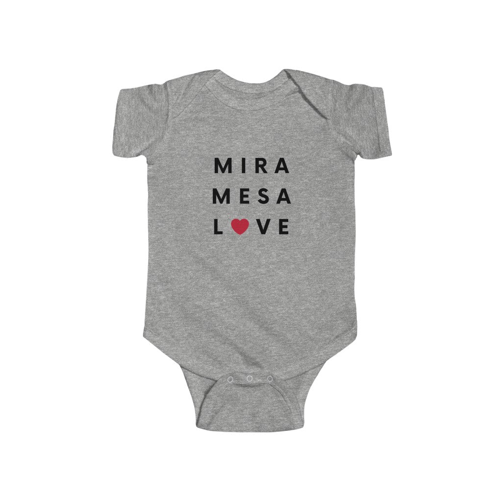 Mira Mesa Love Baby Onesie, SD Infant Bodysuit