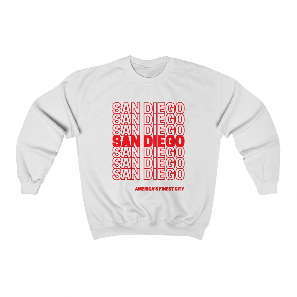 San Diego "Thank You" Sweatshirt (Red)